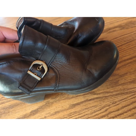 SANITA WOMENS BLACK LEATHER ANKLE BOOTS Size 40 US 9 - Picture 10 of 13